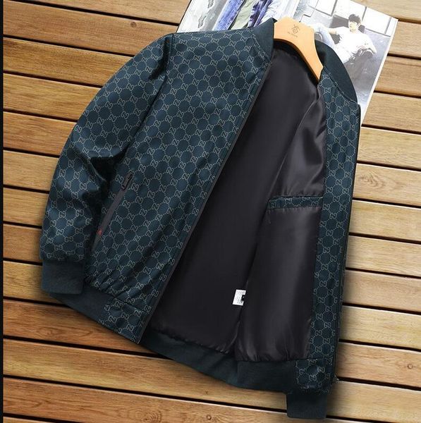 Desinger novos cardigans masculinos mangas compridas jaqueta fina para o pai zíper clássico preto primavera outono casual impresso outwear casacos jaqueta roupas