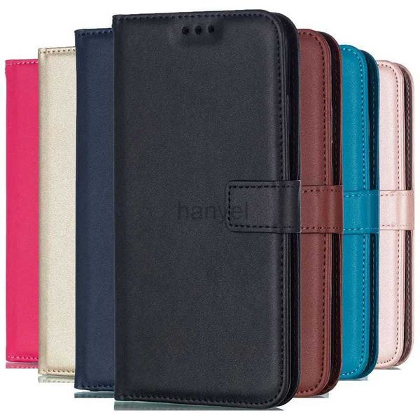 Capas de telefone celular Capa de carteira de couro de cor sólida para Huawei P8 P9 P10 P20 P30 P40 Lite Pro 2017 P40Lite P30lite P20Lite Flip Cover Card Slot Bags 2442