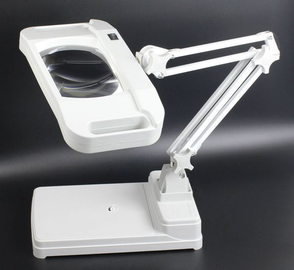 Lampada da tavolo con lente d'ingrandimento quadrata HD di fabbrica di marca Zhang Fei con lampada Lente d'ingrandimento pieghevole in vetro bianco 10X LT-86I