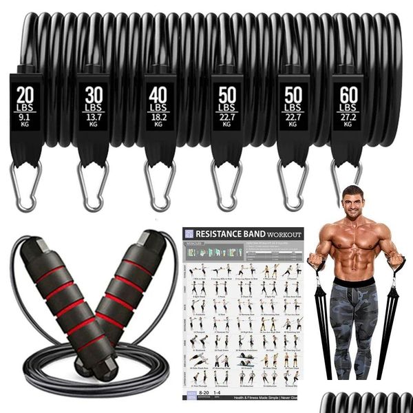 Bande di resistenza 200Lbs Set Esercizio di allenamento Loop Palestra Allenamento Fitness Attrezzature sportive per la casa Bodybuilding Peso 231016 Drop Del Dhilf