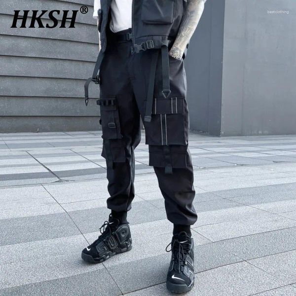 Pantaloni da uomo HKSH Primavera Funzionale Cargo Tide Dark Fashion Leggings larghi Casual Ins Tuta High Street Punk Pocket HK0708