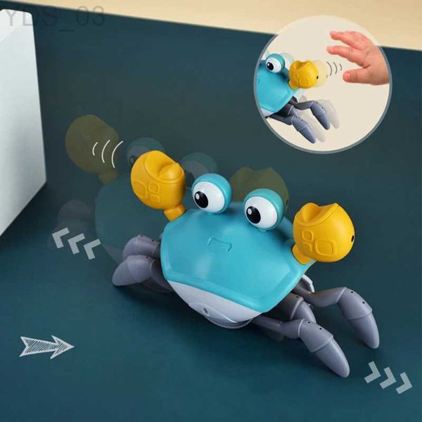 Elektrische/RC Tiere Baby Crling Krabbe Musical Tanzen Bewegen Spielzeug Elektrische Lauf ay mit Musik Led Licht Up Interaktive geschenk YQ240402