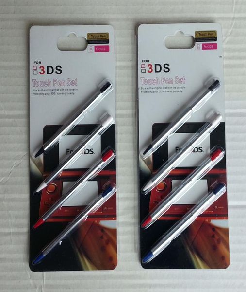 4pcsset Geri çekilebilir metal kalemine Dokunma Pen 4in1 3DS için Set DHL FedEx EMS Gemi6408094