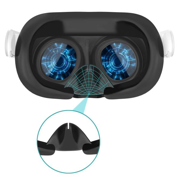 Для Meta Quest 3 Case Case Face Pad Silicone Eye Cover Anti-Sweat Mask Cover VR Ставра для Oculus Quest 3 аксессуары