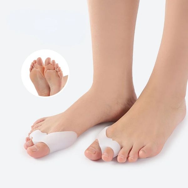 2024 2pcs Silikon Jel Başparmak Düzeltici Bunion Küçük Ayak Ayak Koruyucu Ayırıcı Hallux Valgus parmak düzleştirici Ayak Bakım Rölyef Pedleri Bunion Ayak Ayak Ayırıcı