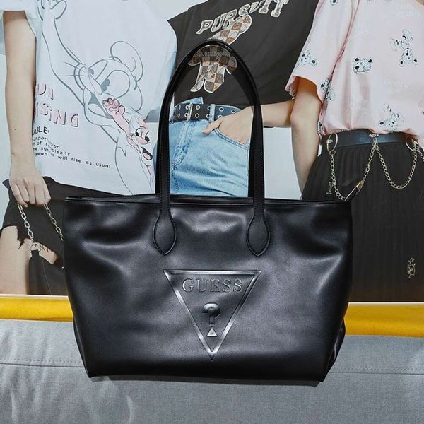 7a Guessn Luxus-Umhängetasche Gue Europäische und amerikanische neue Einzelschulter-Handtasche, einfache, vielseitige Kreuzmuster-Tasche mit großer Kapazität für Damen