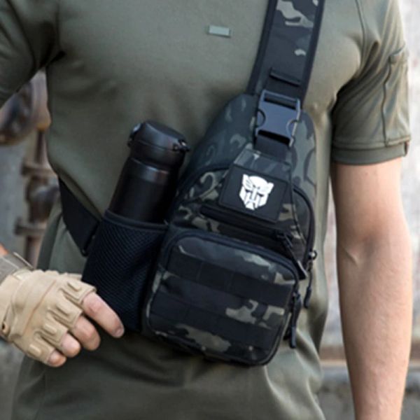 Sacchetti tattici per spalla per spalla di viaggio militare escursionismo Edc Molle zaino per esterni trekking mimeti multicam anti -furto imbracatura USB borsa di carica USB