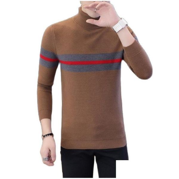 Maglioni da uomo Maglione da uomo The Of Han Edition Autunno Inverno Grow Ones Body Money Jumper Collo alto Drop Delivery Abbigliamento Abbigliamento Dh8A4