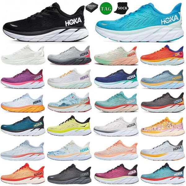 2024 Hokka Clifton 9 Bonedi 8 Scarpe da corsa Free People Scarpe da donna Uomo Zabaione Ice Blue Cyclamen Sweet Lilac One Scarpe da ginnastica Cloud Cliftons 8 Scarpe da ginnastica sportive