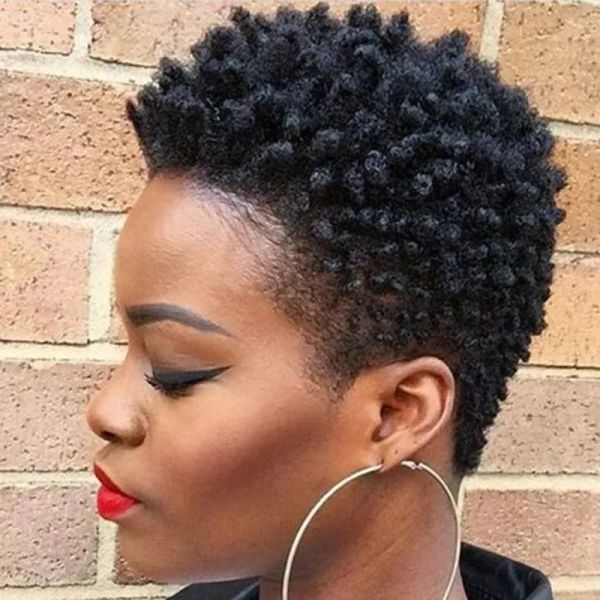 Perücken Mode heiß verkauft brasilianisches Haar Afrikaner Ameri kurze Kinky Curly Perücken Simulation menschliches Haar lockiges Perücken kostenlos Versand