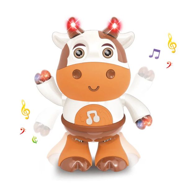 Baby Cow Musical Toys Dancing Walking Baby Cow Spielzeug mit Musik und LED -Lichter Tanzspielzeug Babyspielzeug 6 bis 12 Monate 18 Monate Spielzeug