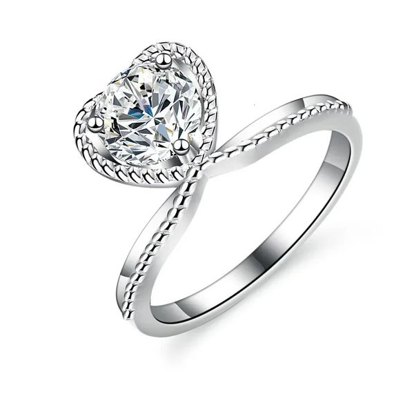 Anelli di fidanzamento da donna con diamanti in platino PT950 1CT VVS1 per gioielli di tendenza 240402