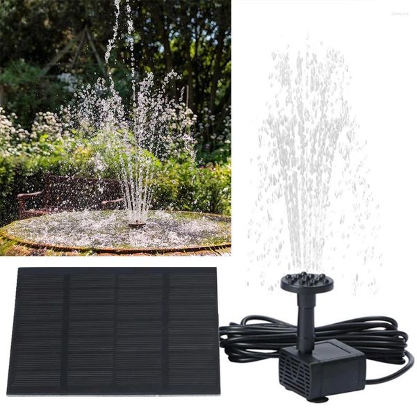 Decorazioni da giardino Fontana con pompa ad acqua solare da 1,2 W con 6 ugelli Acquario Wave Maker Decor Prop per piscina da bagno per uccelli sommergibile