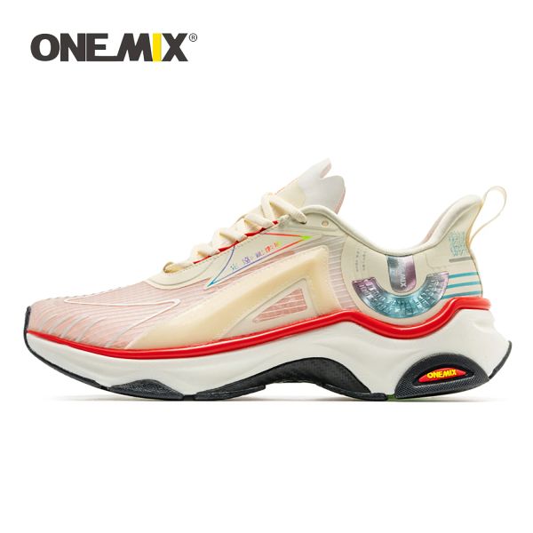 Stivali Onemix Scarpe originali uomini sneaker traspirabili Anti slip che suona le scarpe scarpe da sneaker da passeggio all'aperto senza piatto di carbonio