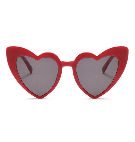 Amor coração óculos de sol para mulher 2018 moda olho de gato óculos de sol preto rosa vermelho coração forma óculos de sol para homem uv4005730698