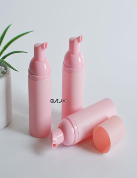 60 мл розовые бутылки с пеной и пластиковыми крышками, косметический контейнер для пены, шампунь для ухода за кожей лица, Bulk3062805