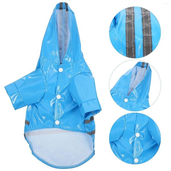 Abbigliamento per cani Impermeabile Impermeabili per animali domestici per cani Giacca extra large riflettente con cappuccio Vestiti piccoli medi