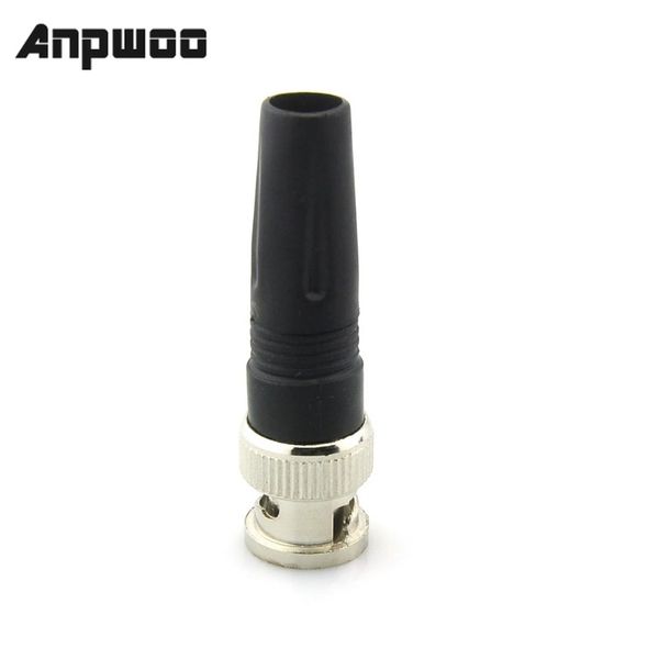 Conector de plugue reto de ângulo reto do Anpwoo Solderless BNC para o sistema de vigilância da câmera CCTV com conexão de pino de alta qualidade e ajuste seguro