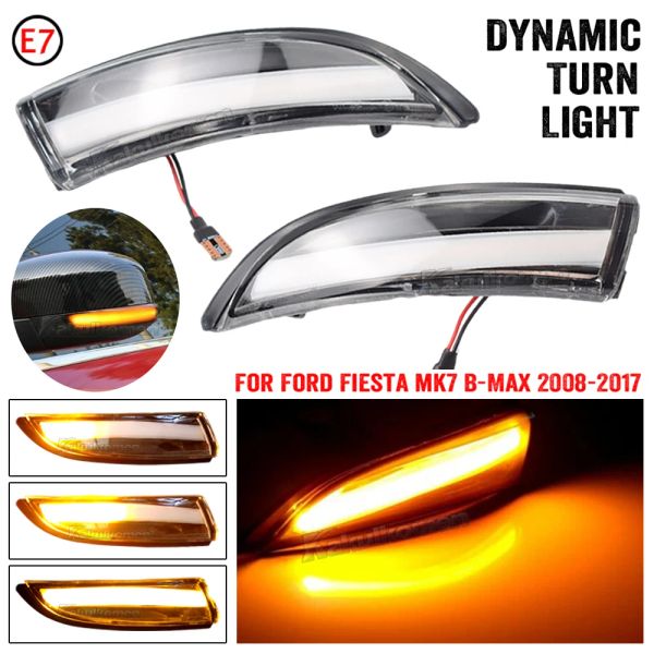 2x LED dinâmico Blinker Turn Signal Lights Side Mirror Indicator Lmap para Ford Fiesta MK7 2008-2017 para Ford B-Max 2012-2017