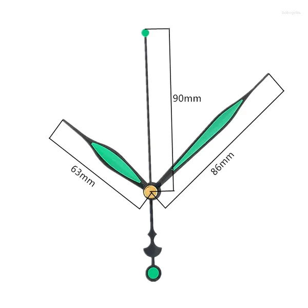 Accessori per orologi Lancette luminose dell'orologio Bagliore oro nero Numeri da parete silenziosi Meccanismo Movimento Orologio al quarzo Macchina Suggerimenti fai da te Kit meccanico