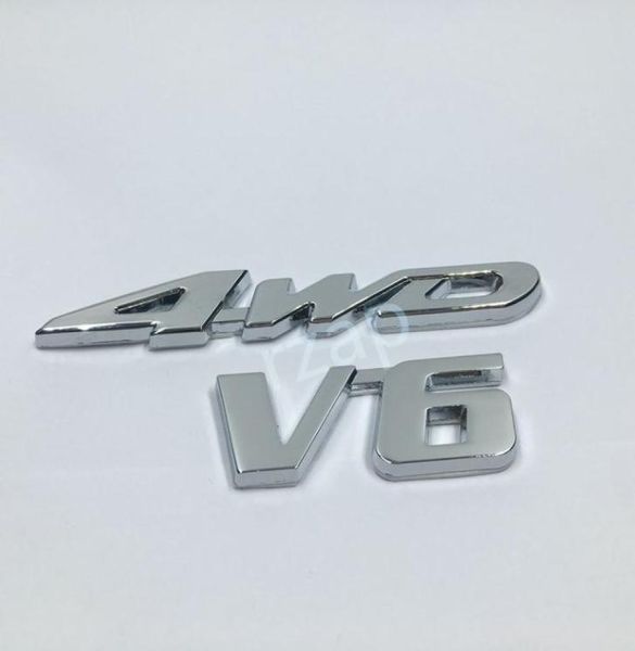 Auto Portellone posteriore Tronco Chrome 3D 4WD V6 Logo Embleml Distintivo adesivo per VW Hyundai9206501