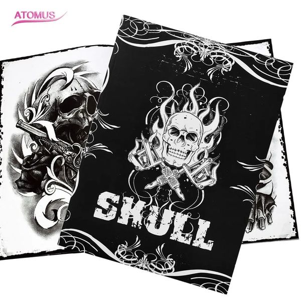 ATOMUS Selected Skull Tattoo Books Design A4 Sketch Flash Book Art Painting Reference For Supplies 240318