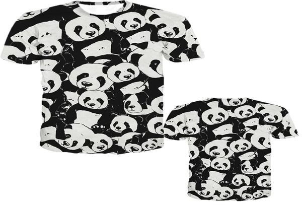 Verão crianças 3d anime tshirt crianças adorável animal panda impresso t camisa meninos meninas moda camisetas topos 2104097166993