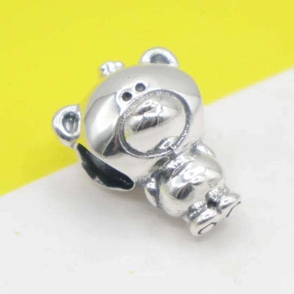 NUOVO 925 Sterling Silver Unicorn Prince Poodle Footprint Hedgehog Pandora Perline sottili fai -da -te Fit Bracciale Pandora Charm originale