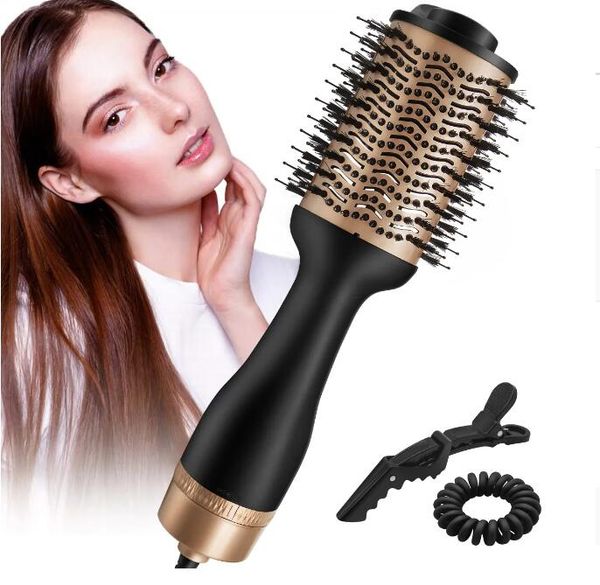 One Step Haartrockner Bürste Haushalt Anti-Verbrühung Negativ-Ionen-Heißluftbürste Volumizer Lockenwickler Glätteisen Salon Haarstyler