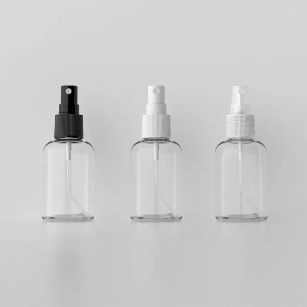 Aufbewahrungsflaschen 50 Stück 50 ml leere Sprühpumpe Reise-PET-Flasche für kosmetische Verpackungen Kunststoff-Flüssigkeitsbehälter