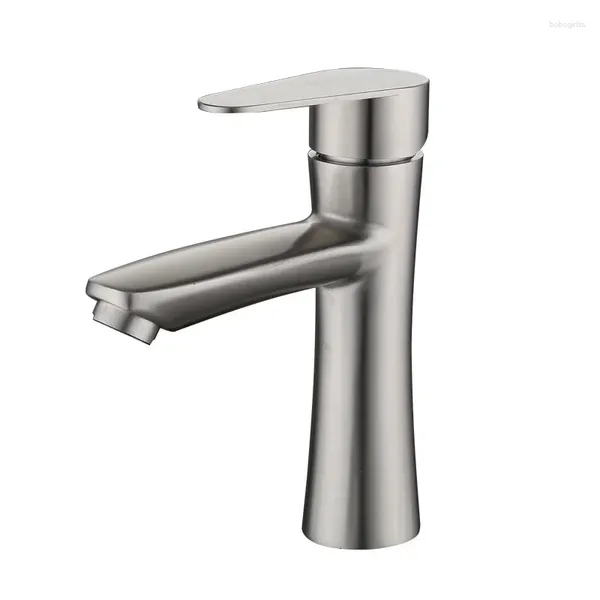 Rubinetti per lavabo da bagno Rubinetto per lavabo in acciaio inossidabile 304 e lavaggio a mano con acqua mista fredda