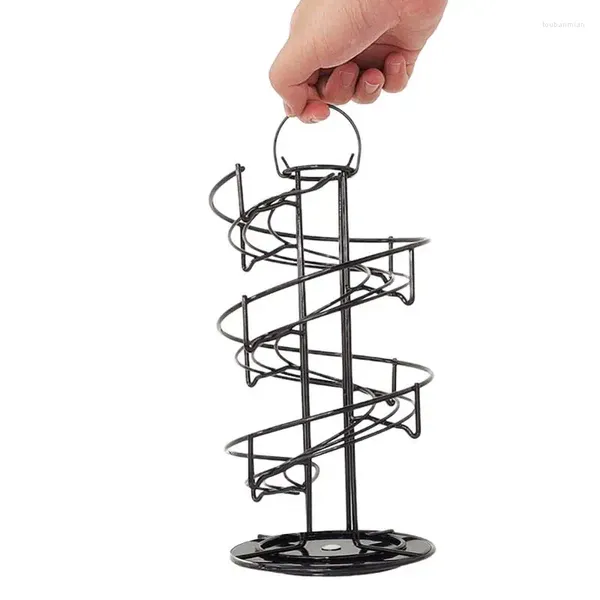 Portaoggetti da cucina Porta-dispenser per uova Cremagliera in ferro a spirale 1 pezzo Forniture per supporto per espositore da banco in filo metallico