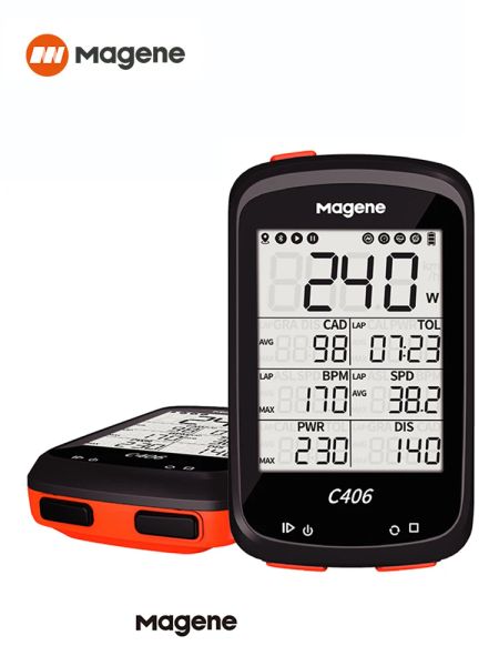 Computer Magene C406 Gps Bike Computer Wireless Smart Mtb Road Tachimetro impermeabile Bicicletta Ant Monitor Senosr Ciclismo Sincronizzazione dati Treno