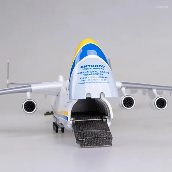 Estatuetas decorativas 42cm escala 1/200 para antonov an-225 mriya transporte aeronaves simulação avião resina modelo de plástico brinquedo