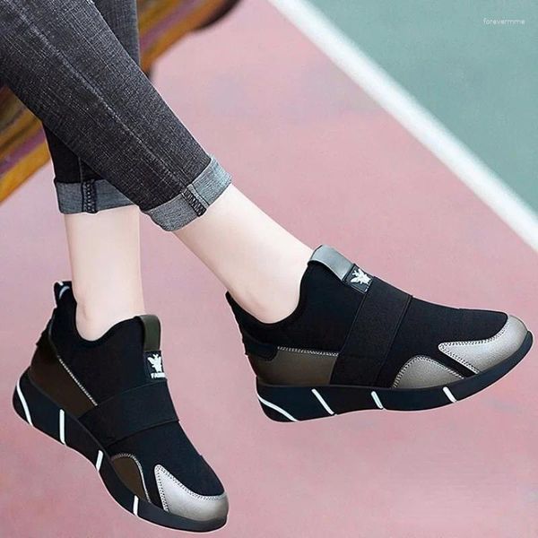 Sapatos casuais femininos outono preto tênis feminino confortável esporte respirável senhoras correndo zapatos de mujer