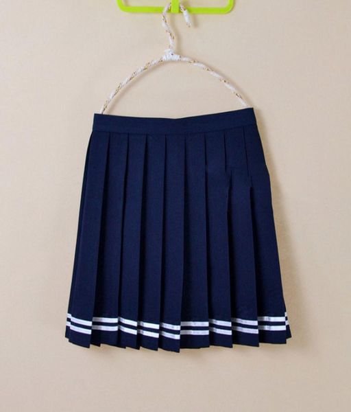 Uniforme escolar coreano para meninas saia plissada cosplay bonito japonês estudante do ensino médio saia de cintura alta 4xl mini saia marinha8128973