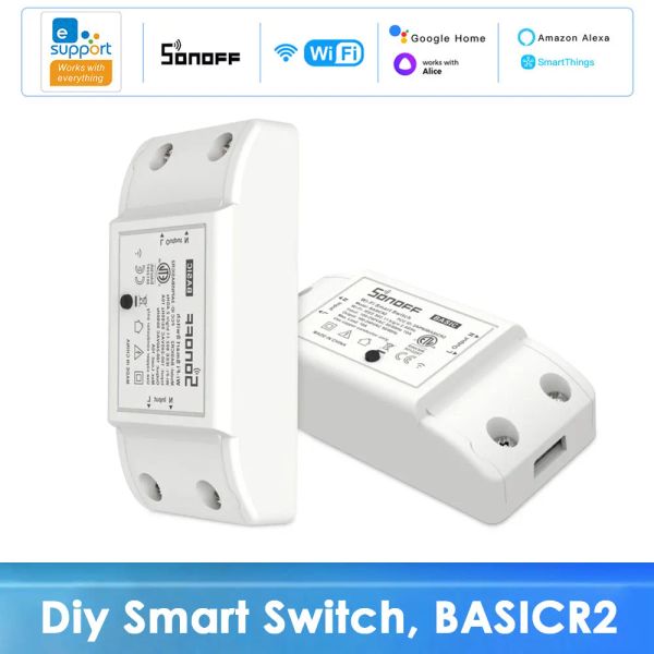 Controlla Sonoff Basic Smart Wifi Switch wireless Basicr2 Modulo di automazione fai-da-te Controllo LAN offline Funziona con Ewelink Alexa Google Alice