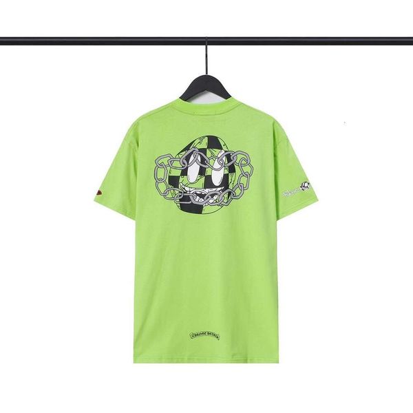 Designer Luxus Chaopai Classic 2023 Neues Kurzarm-T-Shirt mit Street-Graffiti-Cartoon-Fruchtgrün, fluoreszierendem Gelb, unabhängig vom Geschlechtsstil