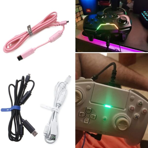 Кабели USB-кабель, запасной провод для razer/Raiju PS4, игровой контроллер, геймпад, черный/белый/розовый