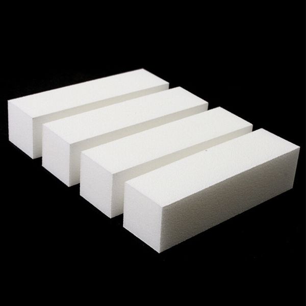 Ferramentas para unhas atacado bloco de tofu branco de quatro lados/lima de unha/lima de esponja