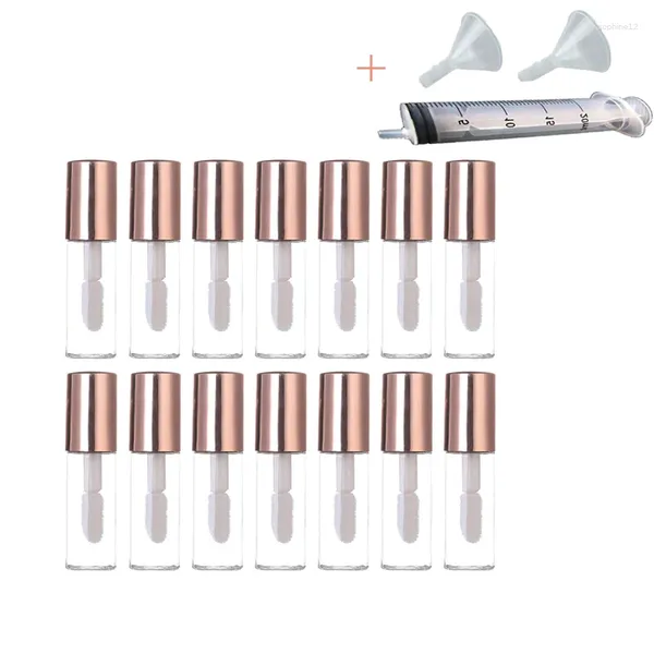 Vorratsflaschen 50/100 Stück Tube Kosmetik mit Kappe leere Lippenstiftflasche Lipgloss Probenbehälter DIY Großhandel Lipgloss Tubes Roségold