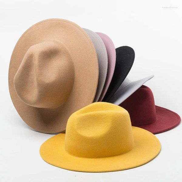 Береты, женская шляпа-федора, шерстяные фетровые шляпы с широкими полями, зимняя кепка-трилби, женская гибкая свадебная основа со свиным пирогом