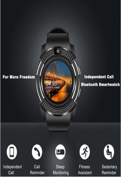 V8 Smart Watch Bluetooth Watches Android с DZ09 GT08 Smart Wwatch для Apple Smart Wwatch для iOS Android с Camera8493544