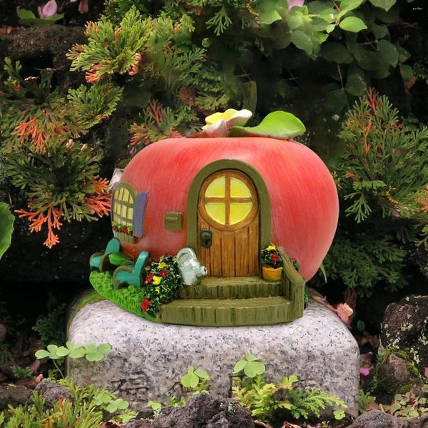 Садовые украшения, статуя из смолы, миниатюрная фигурка, уличный цветочный горшок, сказочный фруктовый дом