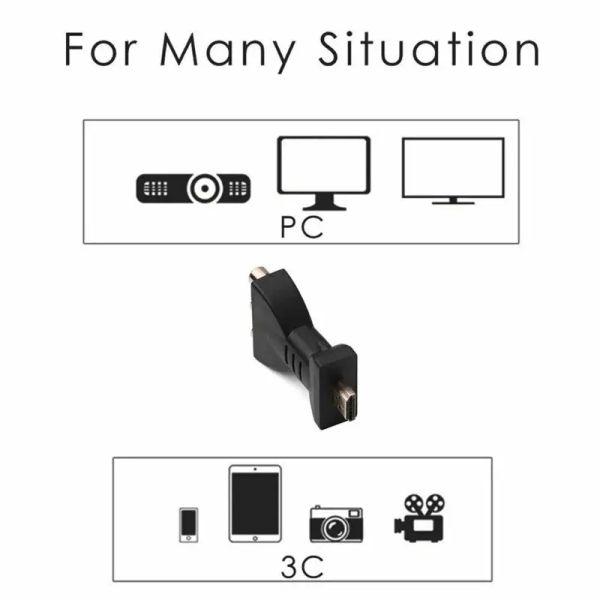 HDMI-совместимый мужчина с 3 RCA женский составной видео-адаптер Composite Av Video Adapter