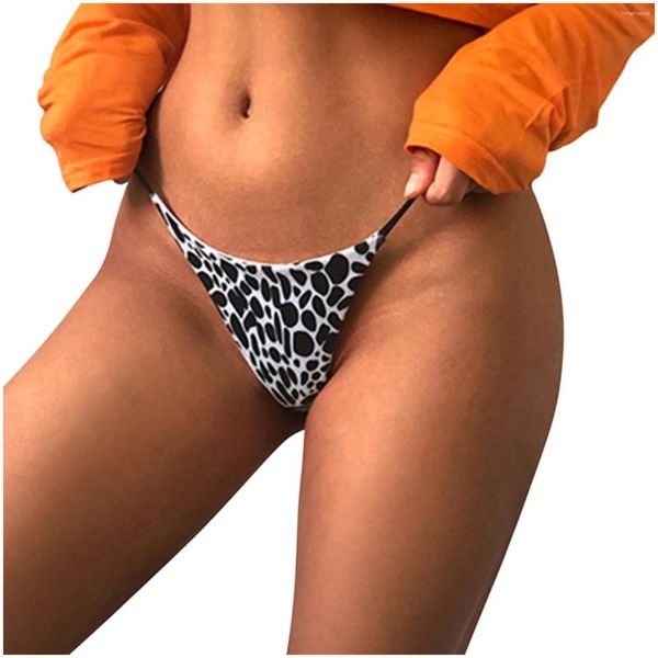 Frauen Höschen Anzug Tanga Badehose Brasilianischen Print Bikini 2024 Bottom Bade Strand Badeanzug Bademode T-back Hosen