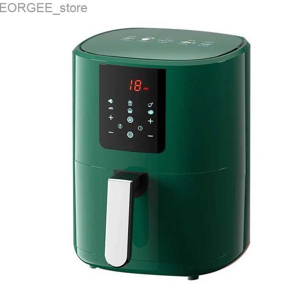 Air Fryers 5L Fryer de ar portátil 220V/1350W Capacidade de cerveja Capacidade de ar para fumaça Fryer elétrica opaca JTG-01 Utensílios de cozinha Y240402