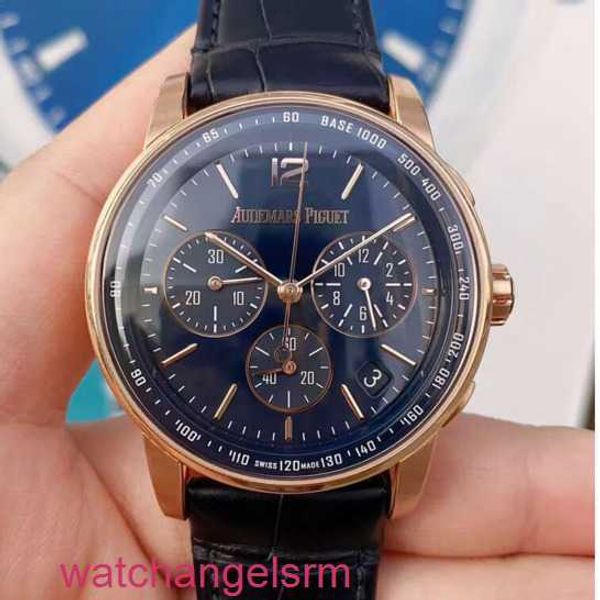 AP Holluwatch Kronograf Kodu 11.59 Serisi 26393or Gül altın füme Mor Mens Moda Boş Zaman İş Sporları Kronograf