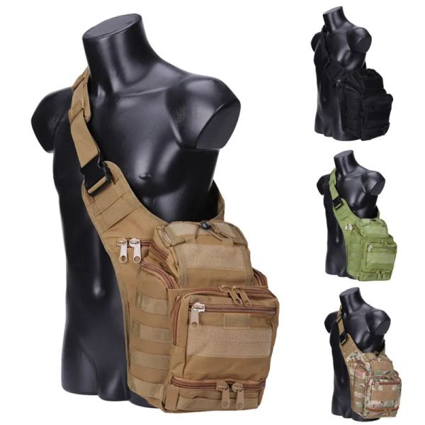 Sacos tático bolsa de ombro masculino estilingue mochila ao ar livre caminhadas acampamento caça daypack exército molle impermeável edc mochila câmera pacote