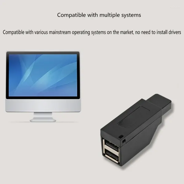 Anschlüsse: USB-Hub, kompakter Adapter, Splitter, verbesserte Verbindung für PC, Laptop, Telefone, Festplattenleser